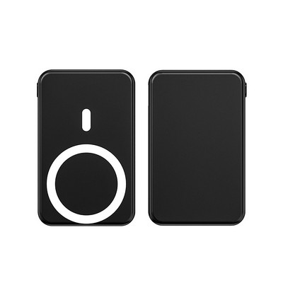 5000 mAh Magnetic Wireless Power Bank (3.8" x 2.5" x 0.4")