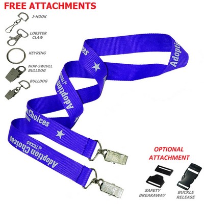 3/4" Custom Open Ended Polyester Lanyard
