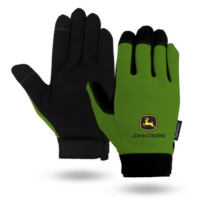 Green Touchscreen Mechanics Gloves